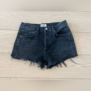AGOLDE black denim shorts size 26